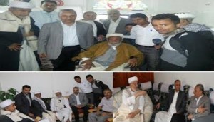 مدير مكتب رئاسة الجمهورية يزور العلماء العمراني والحجي والمؤيد