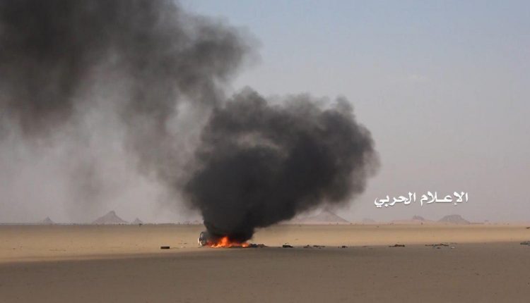 تدمير آلية عسكرية محملة بالمرتزقة قبالة نجران