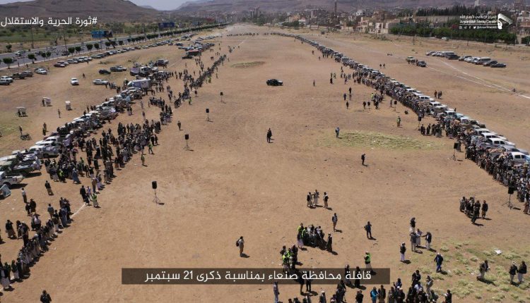 صنعاء تسير قافلة غذائية كبرى للمرابطين في الجبهات