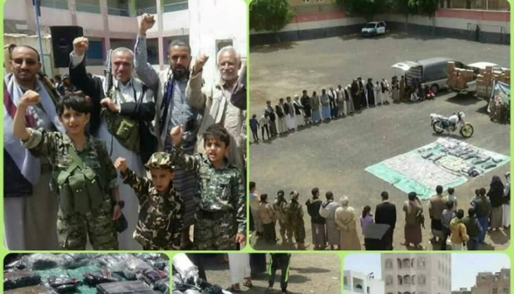 *أسرة المتوكل بمديرية معين تسير قافلة غذائية للجبهات*