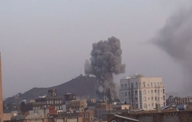 غارات جوية لطيران العدوان على العاصمة صنعاء