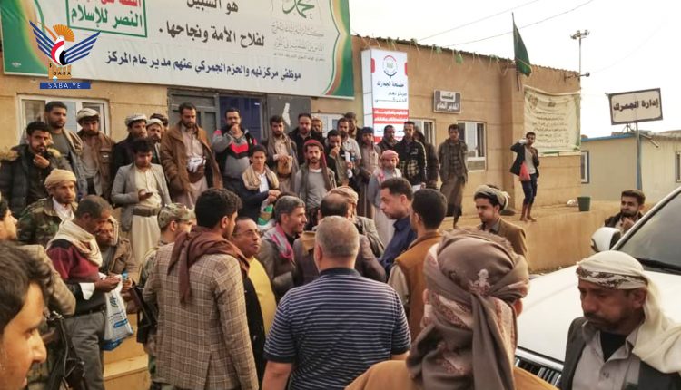 رئيس مصلحة 1 الجمارك يتفقد سير العمل في مركز نهم الجمركي (3)